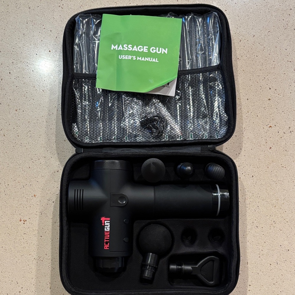 Active USA Black Massage Gun Set